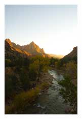 Zions Sunset on Bridge